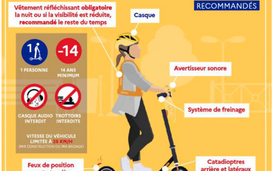 Communication de la gendarmerie sur les trottinettes